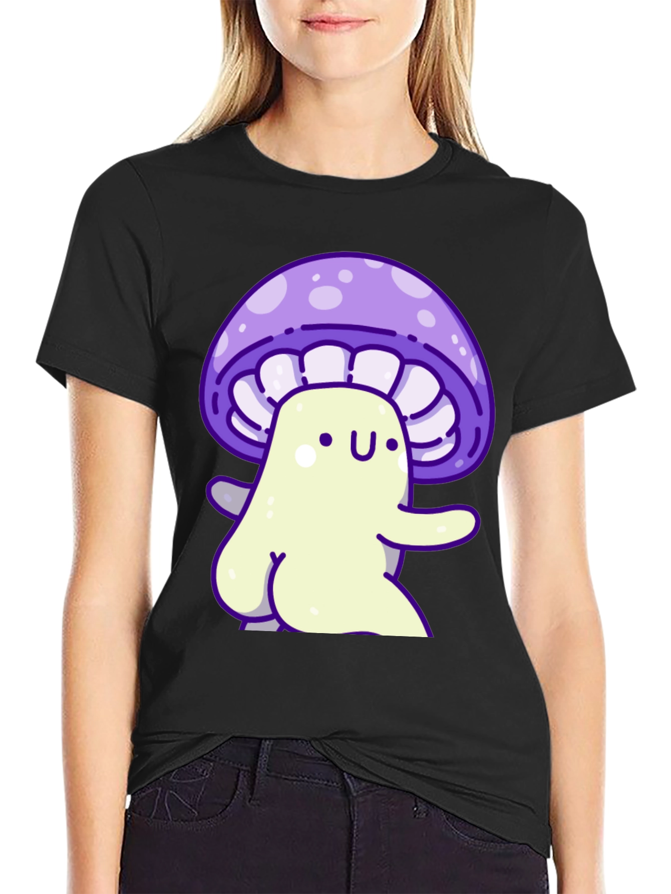 Cute Mushroom Character Graphic Tee