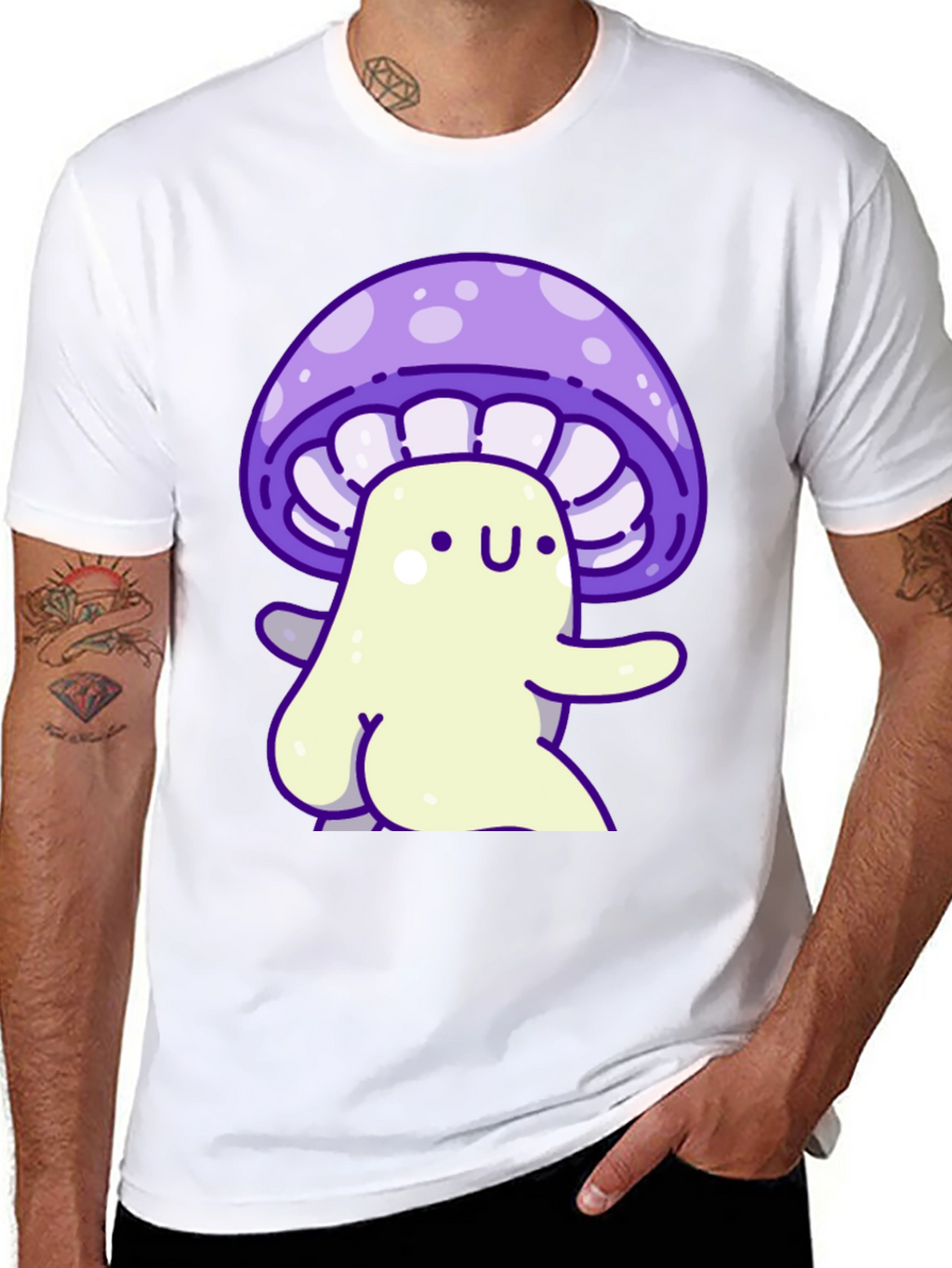 Cute Mushroom Character Graphic Tee