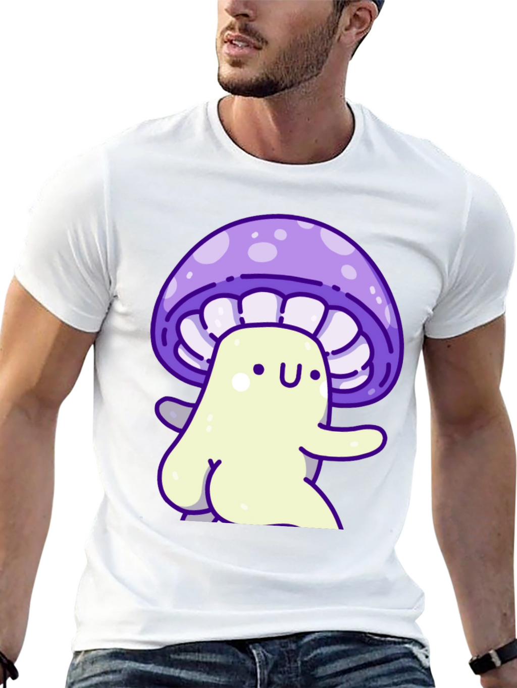 Cute Mushroom Character Graphic Tee