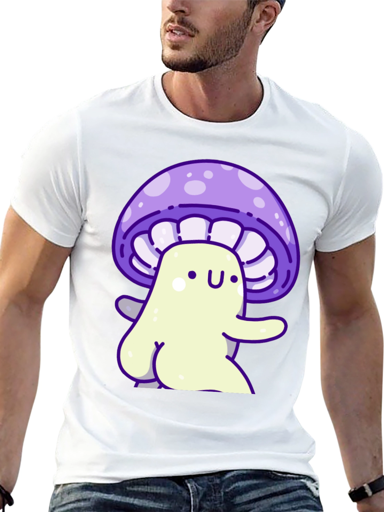 Cute Mushroom Character Graphic Tee