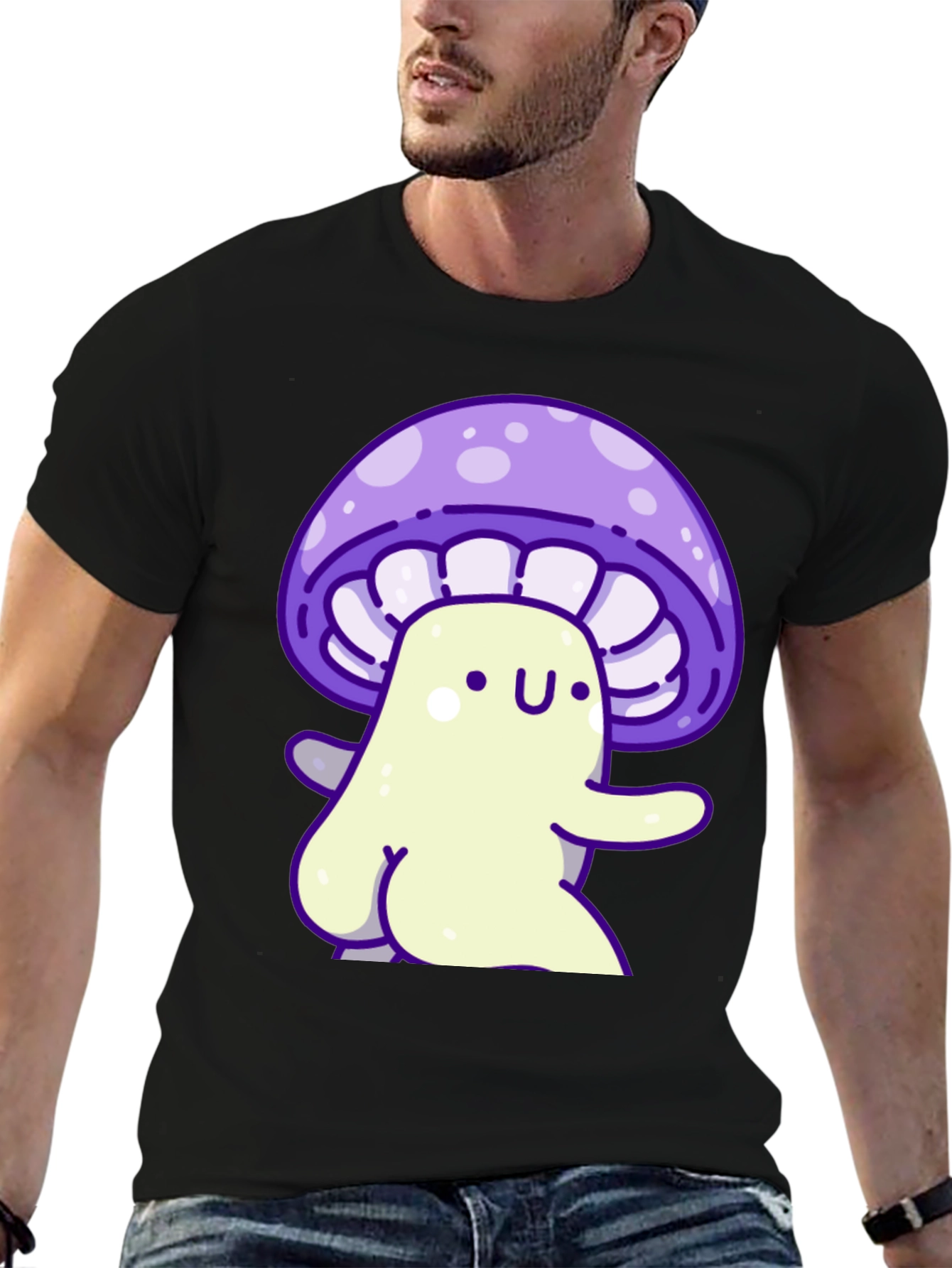 Cute Mushroom Character Graphic Tee