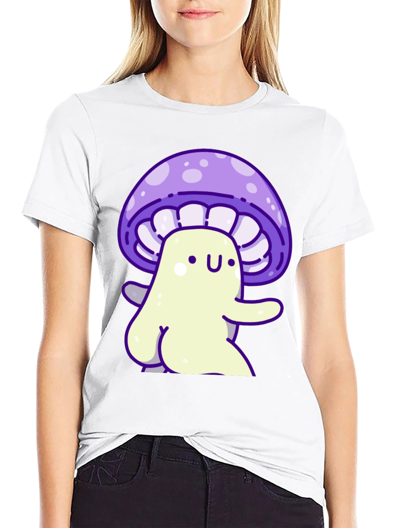 Cute Mushroom Character Graphic Tee