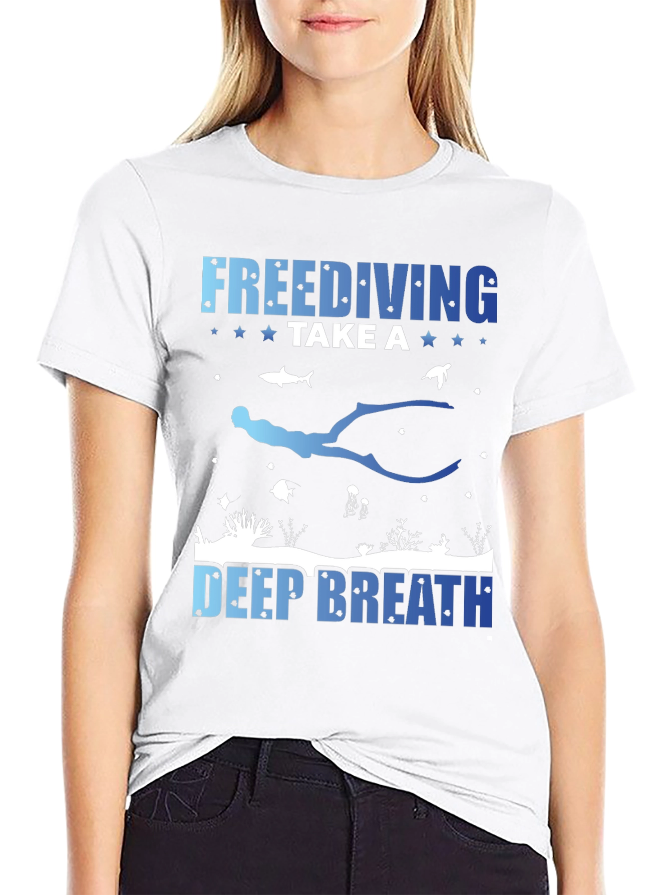 Freediving Take a Deep Breath Graphic T-Shirt