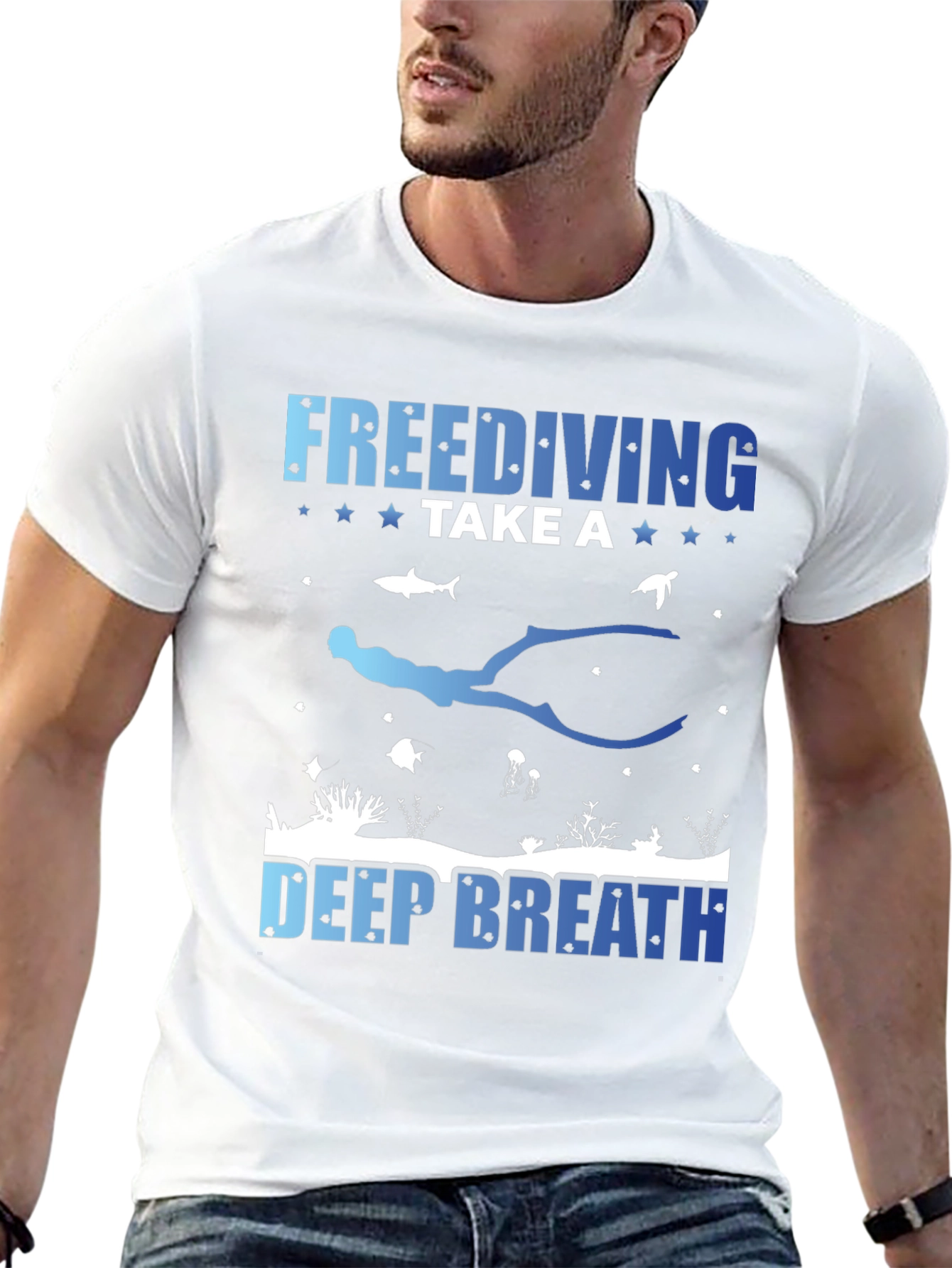 Freediving Take a Deep Breath Graphic T-Shirt