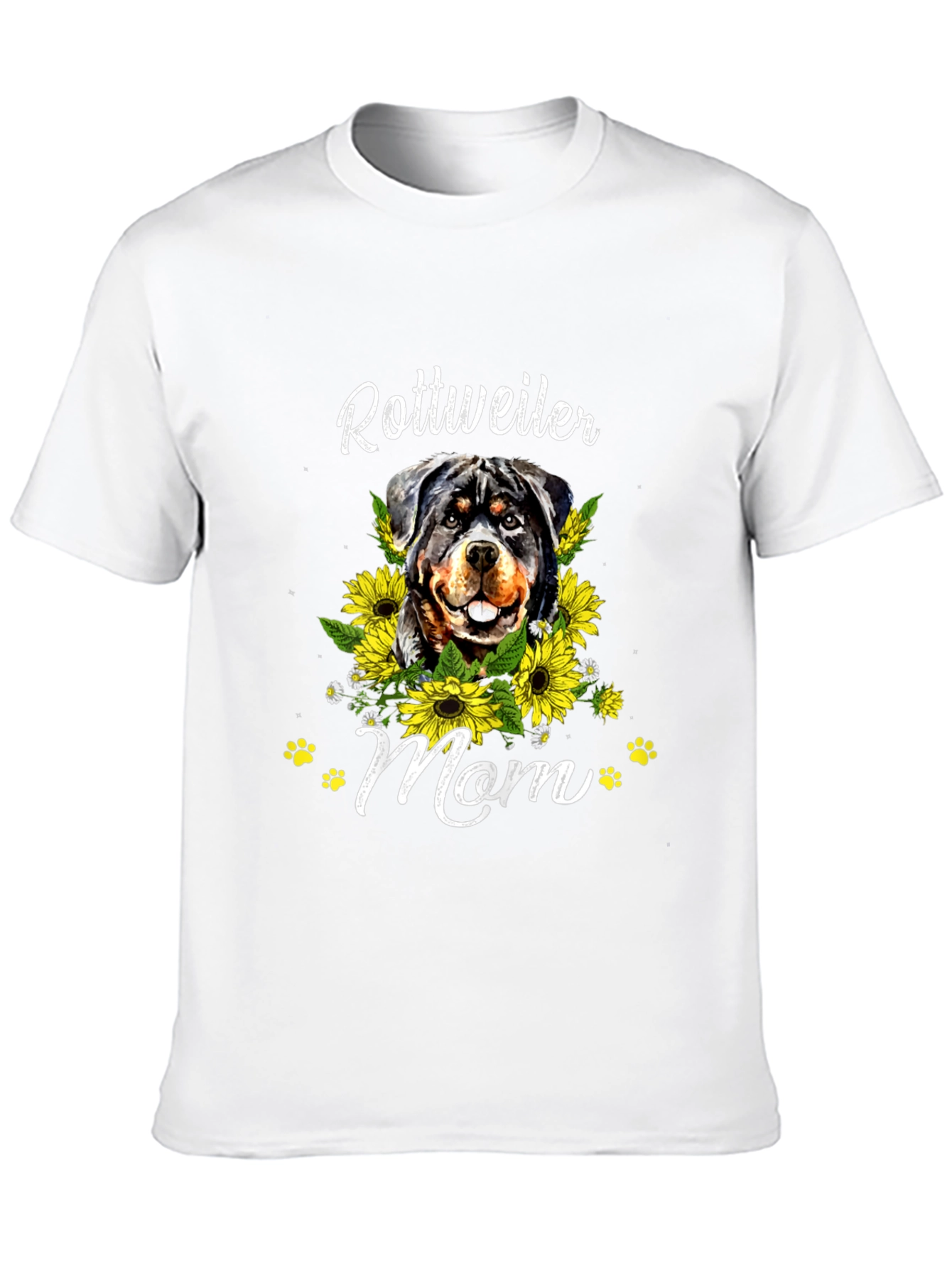 Rottweiler Mom Sunflower T-Shirt