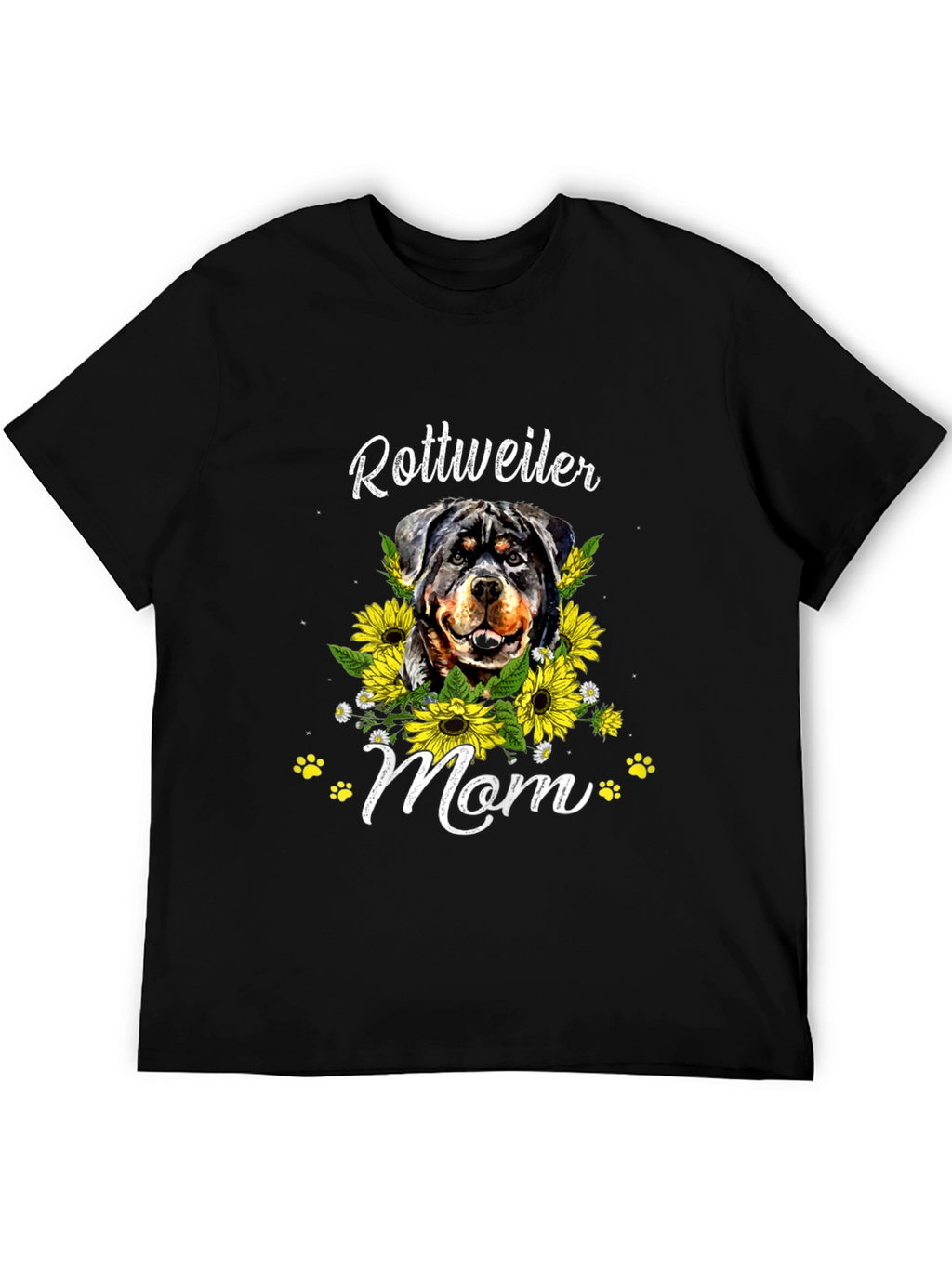 Rottweiler Mom Sunflower T-Shirt