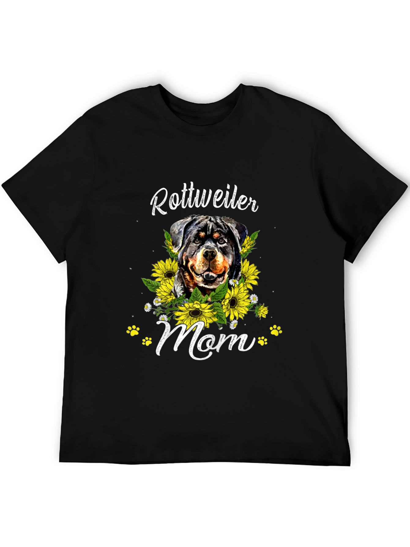 Rottweiler Mom Sunflower T-Shirt
