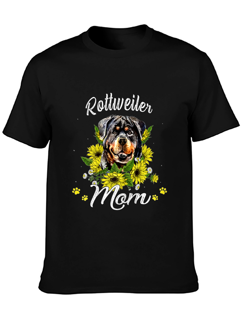 Rottweiler Mom Sunflower T-Shirt