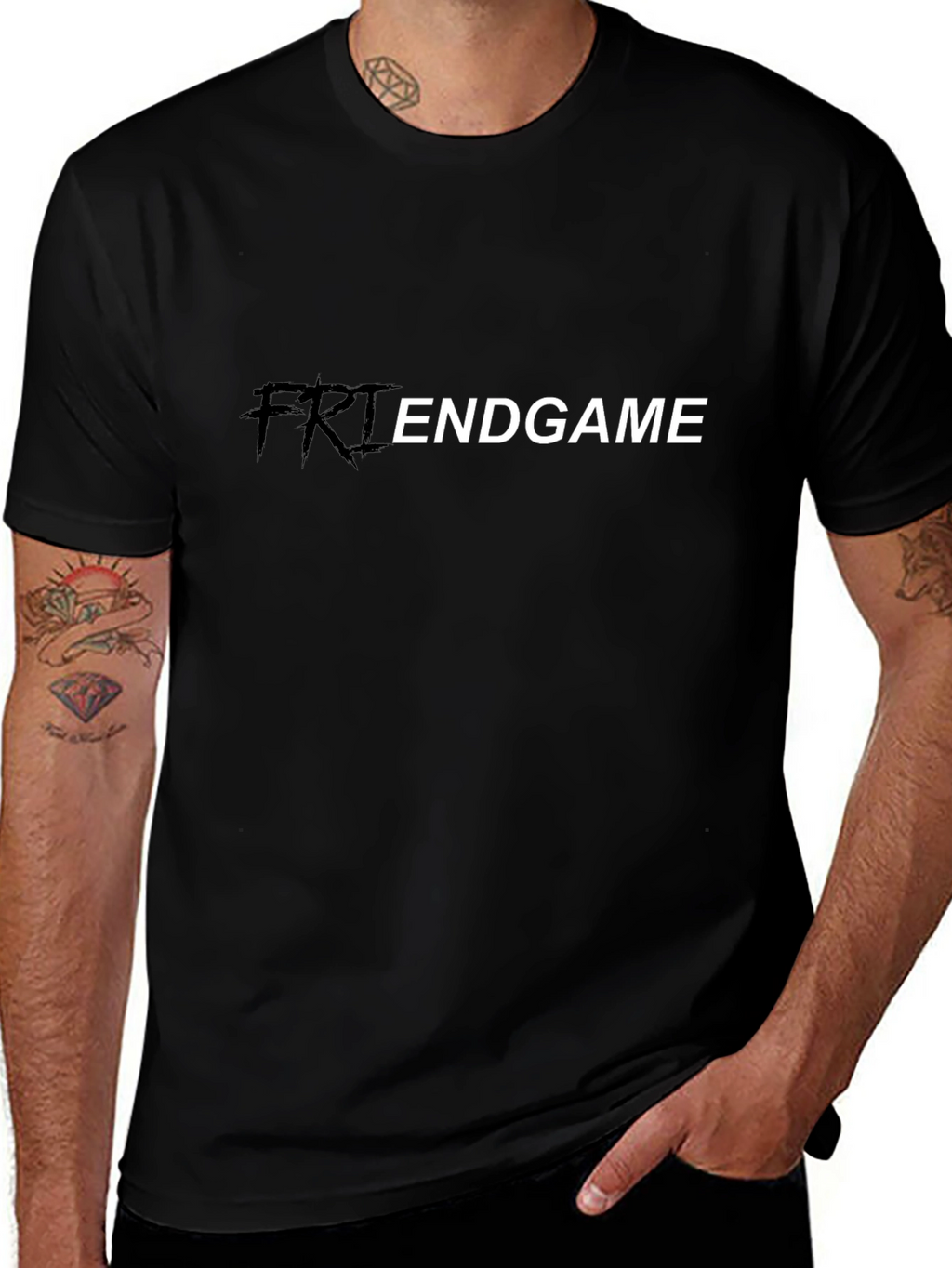 Friendgame Black T-Shirt - Casual Graphic Tee