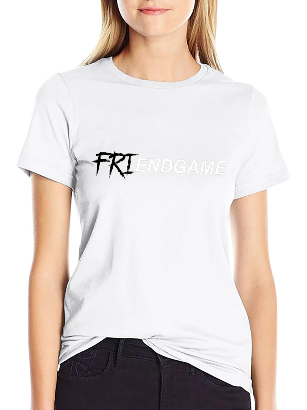 Friendgame Black T-Shirt - Casual Graphic Tee