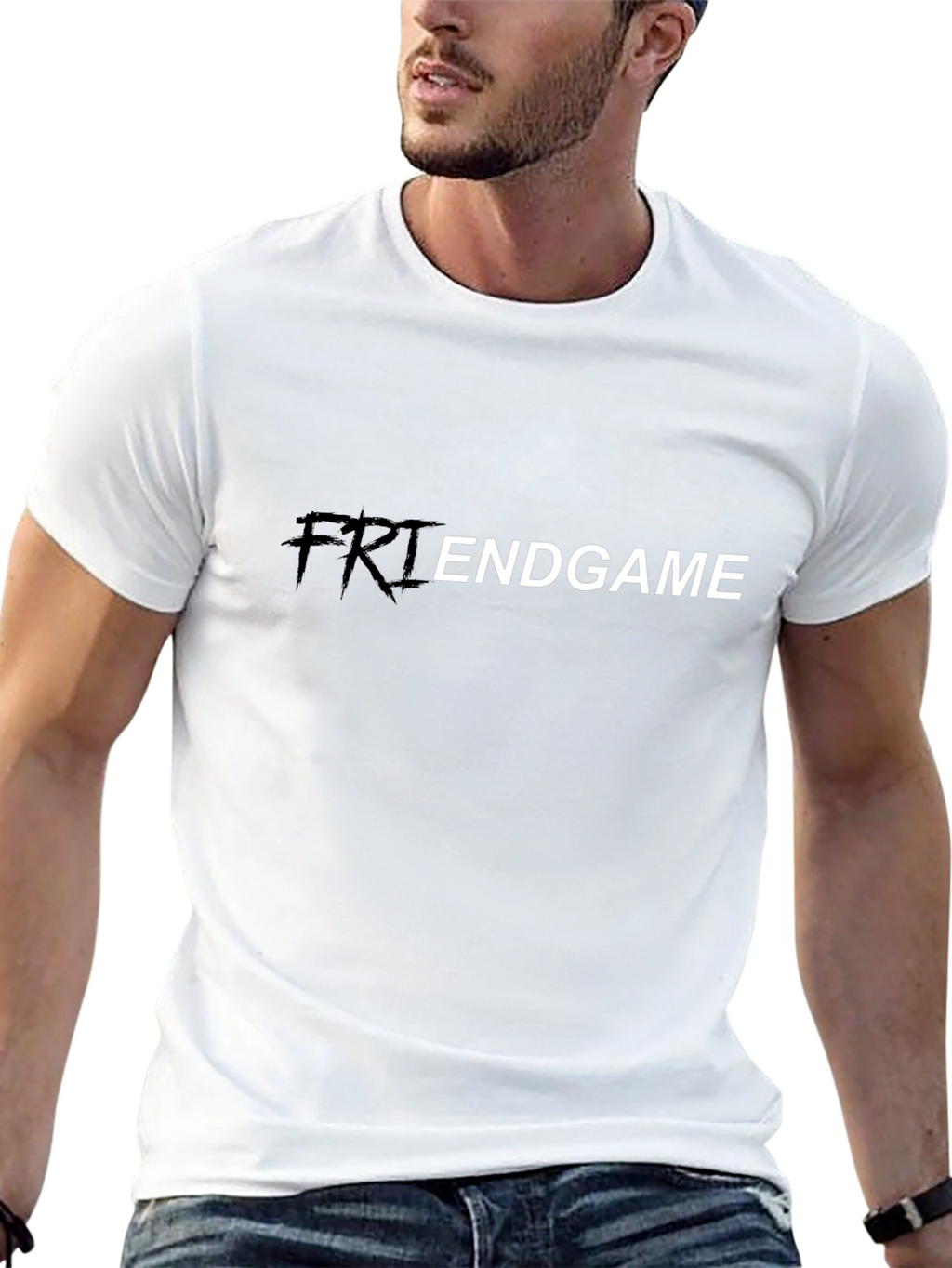 Friendgame Black T-Shirt - Casual Graphic Tee