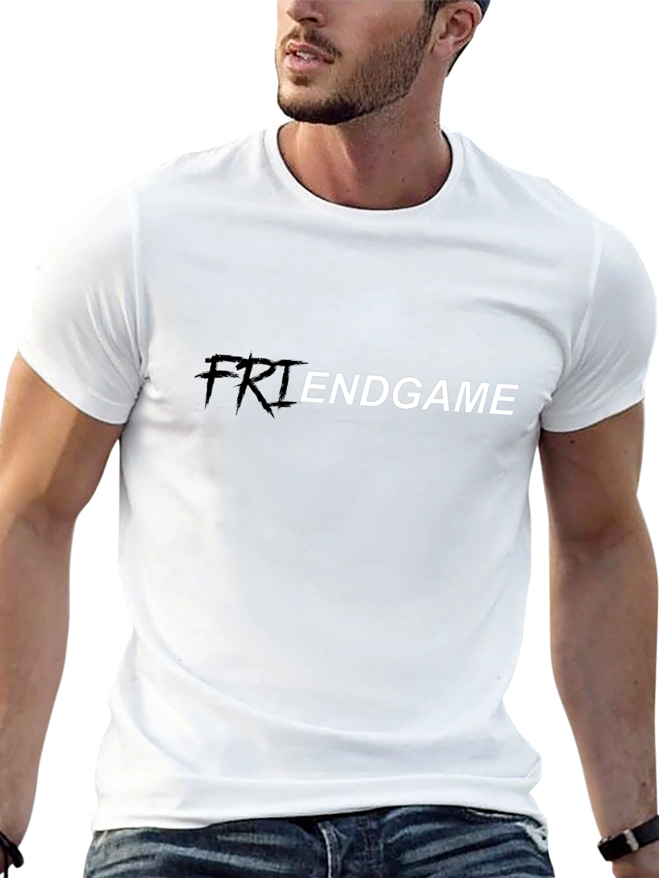 Friendgame Black T-Shirt - Casual Graphic Tee