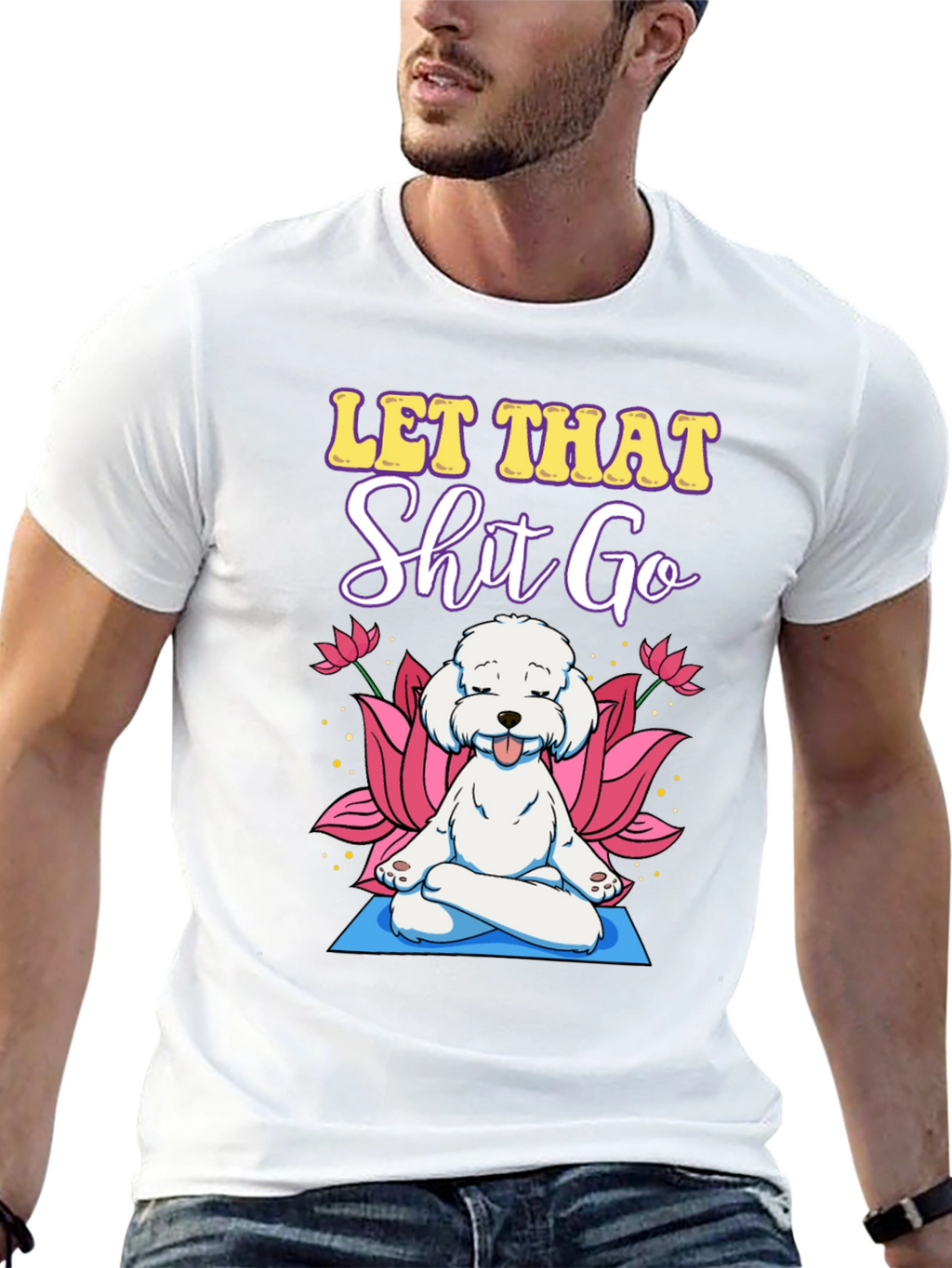 Let That Go Dog Meditation T-Shirt