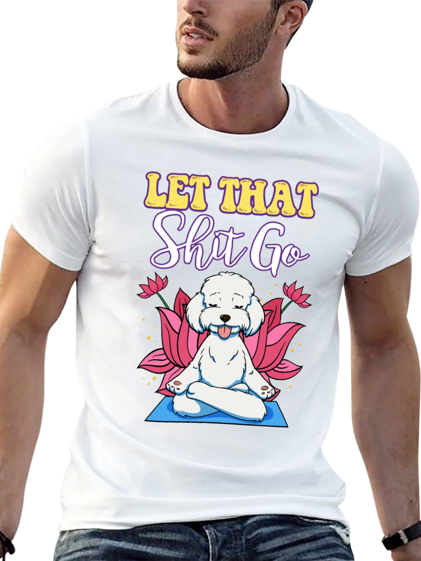 Let That Go Dog Meditation T-Shirt