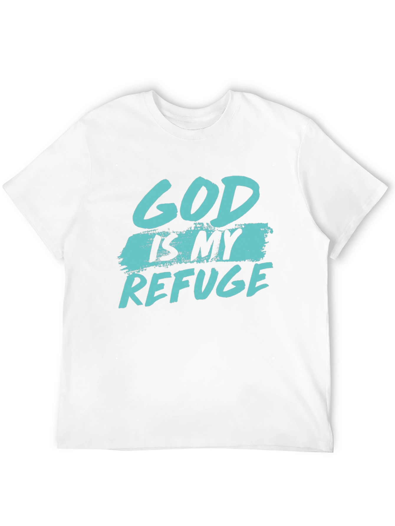 God is my refuge black T-shirt