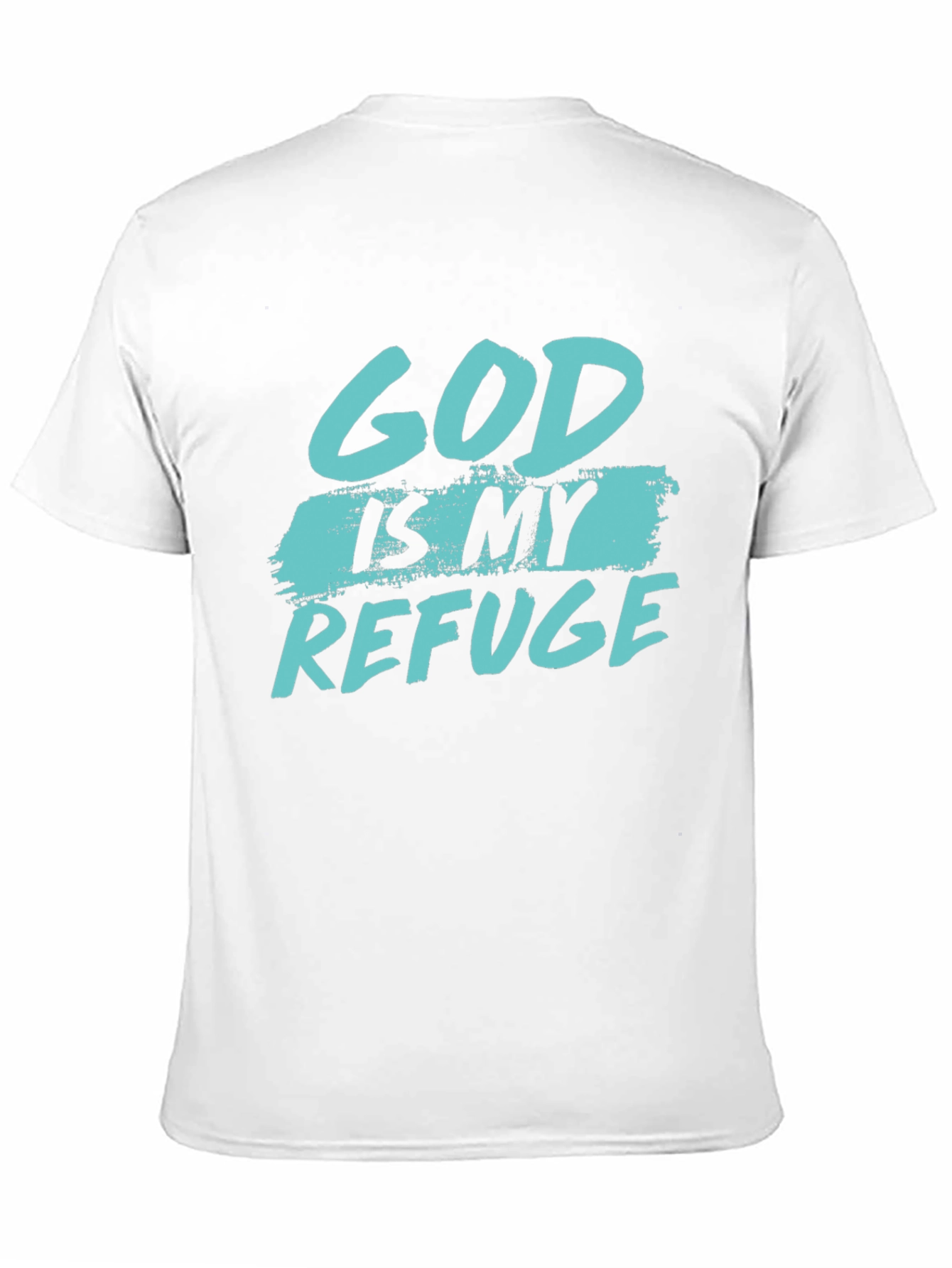 God is my refuge black T-shirt