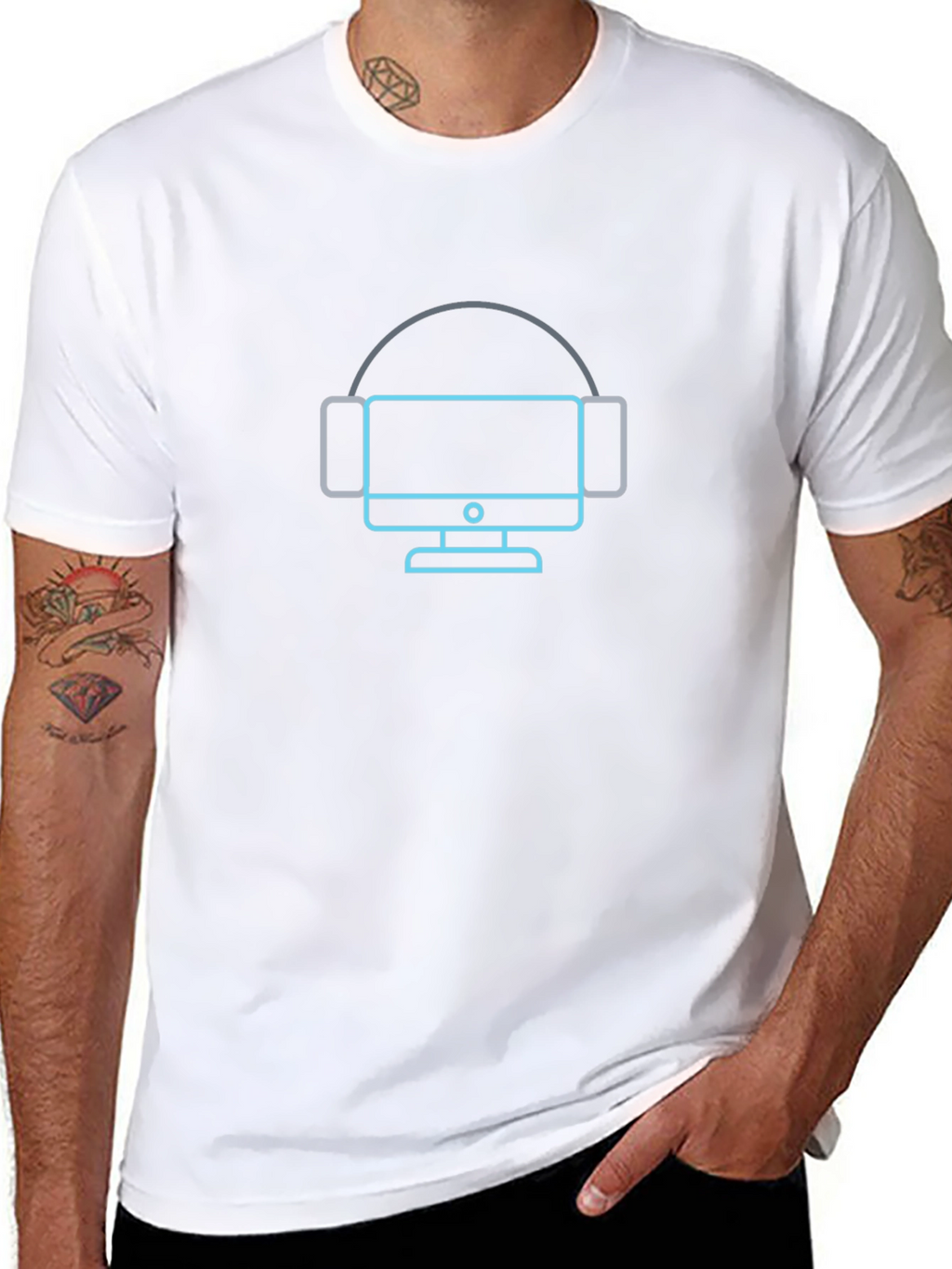 Gamer Tee: Monitor & Headset Design