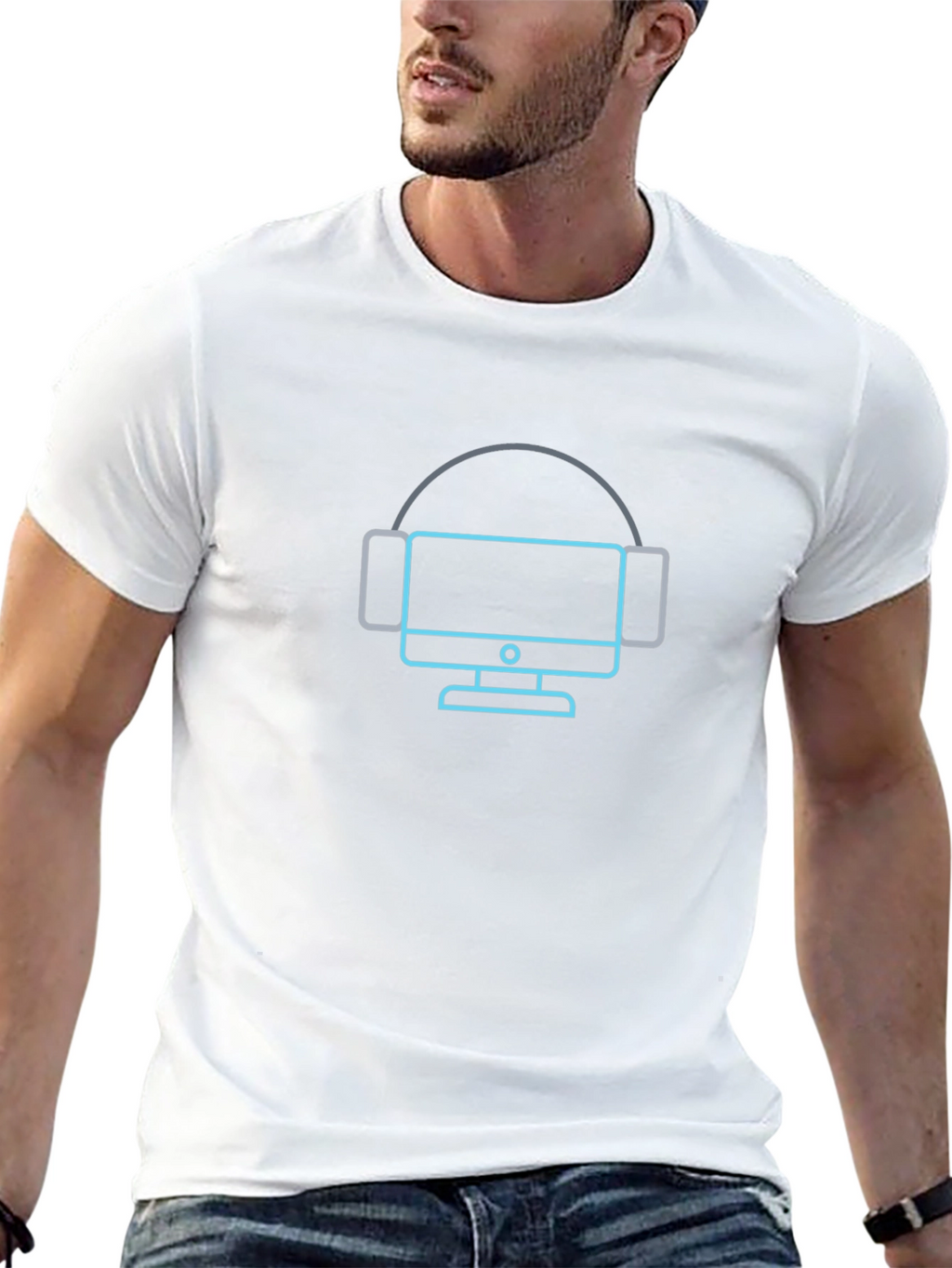 Gamer Tee: Monitor & Headset Design