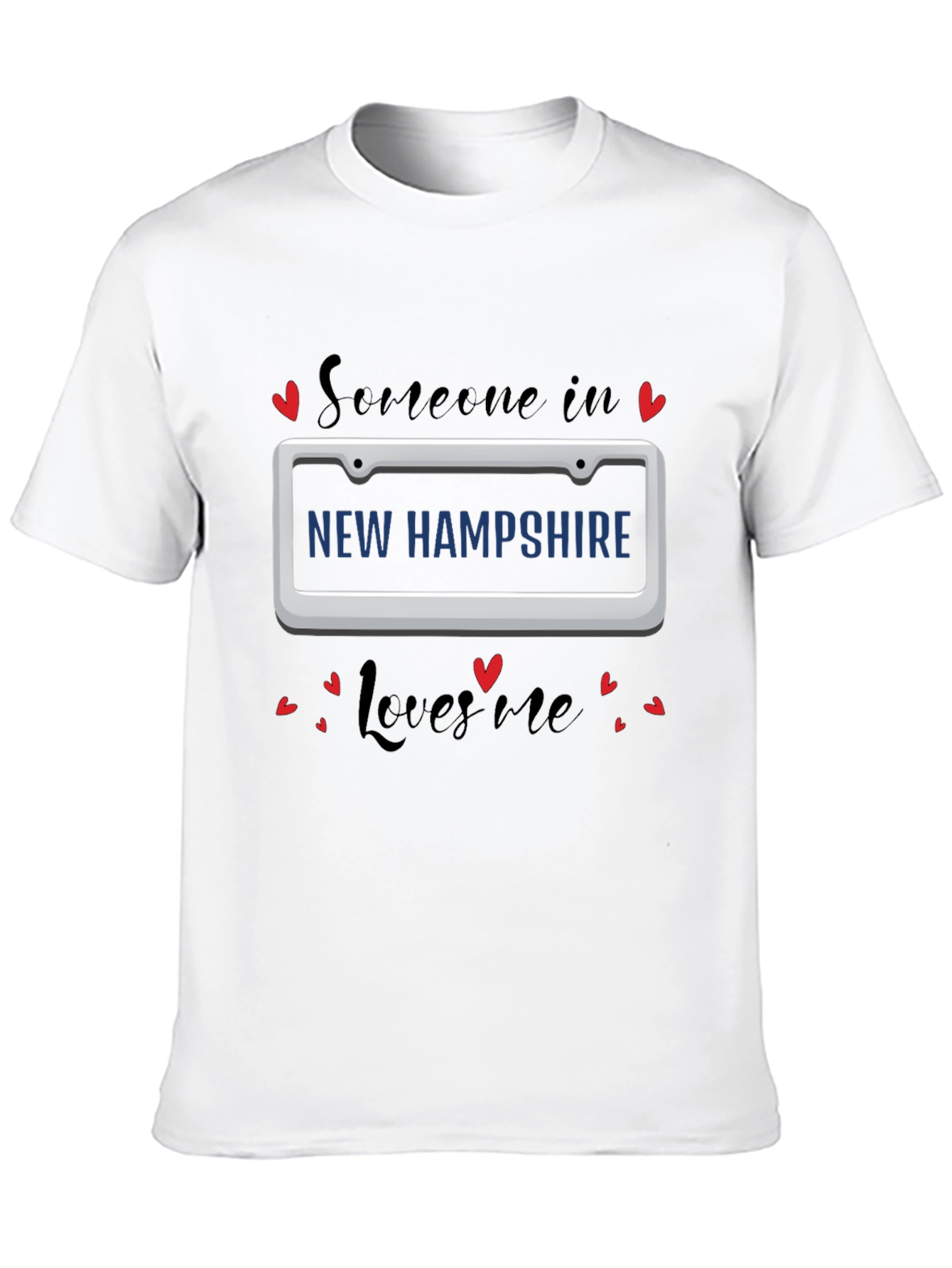 New Hampshire Loves Me T-Shirt - Black Tee