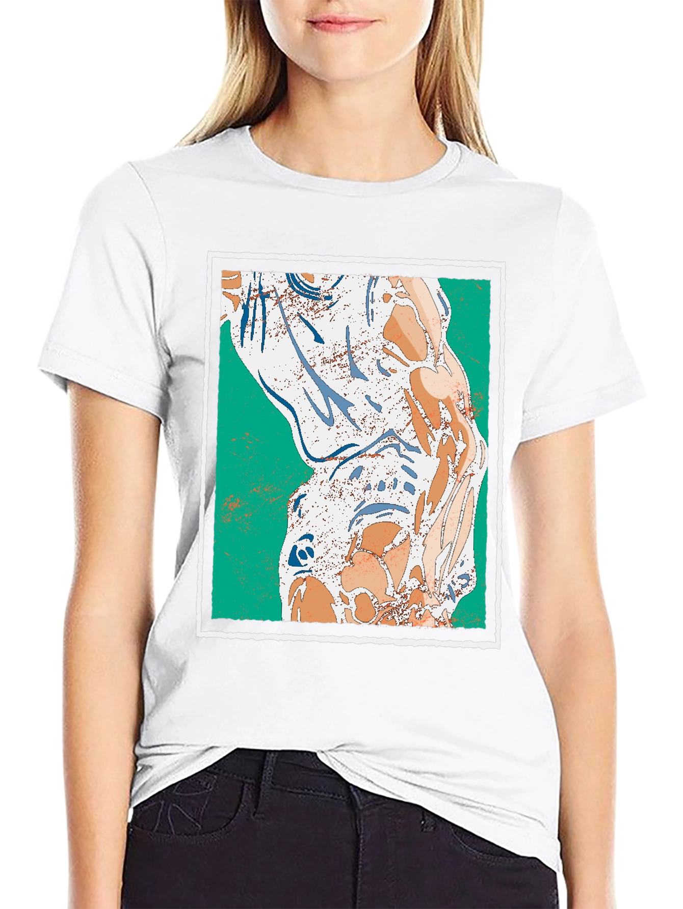 Abstract Art Graphic Print Tee