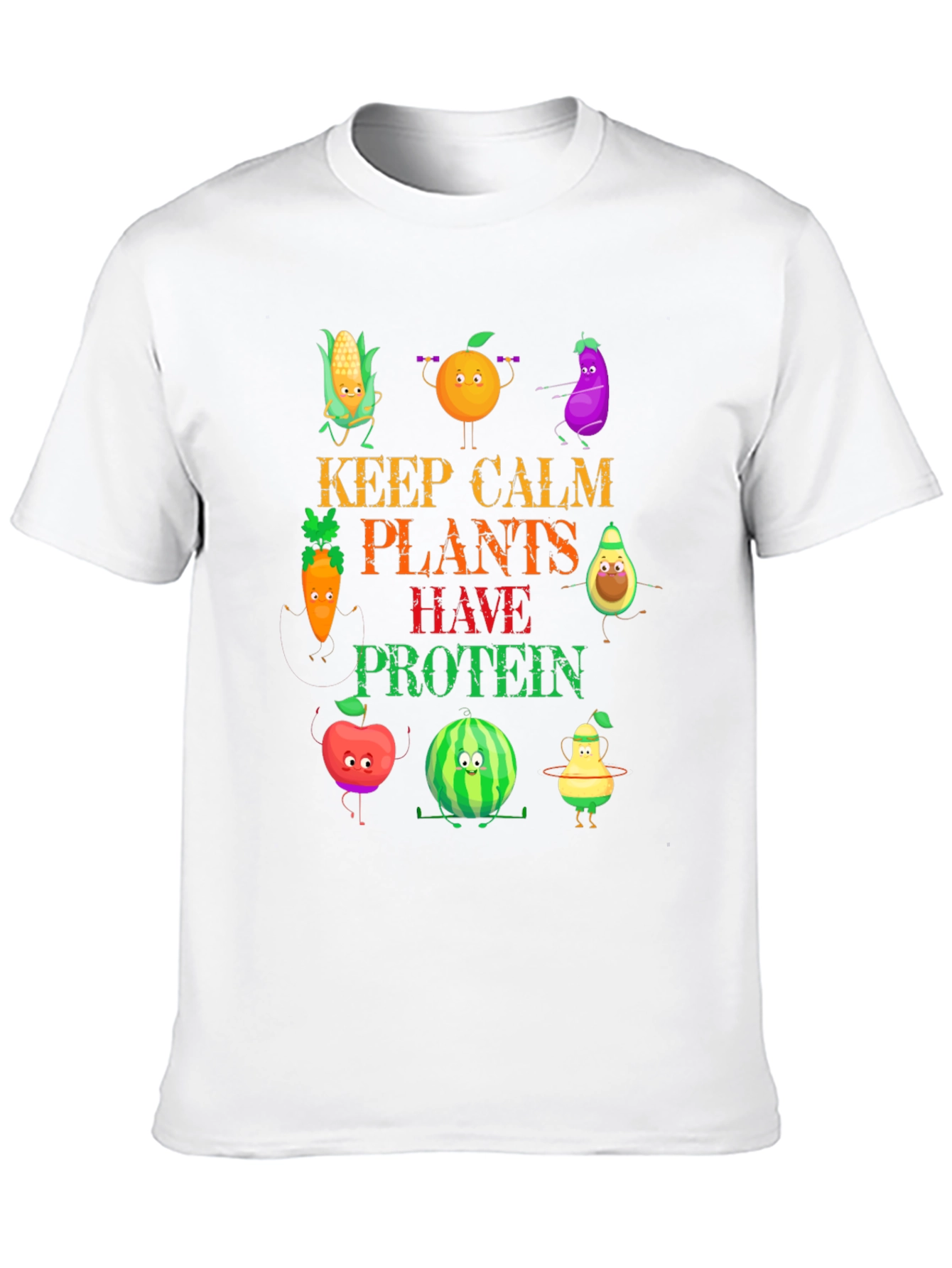 Vegan Protein T-Shirt - Keep Calm Plants Have Protein