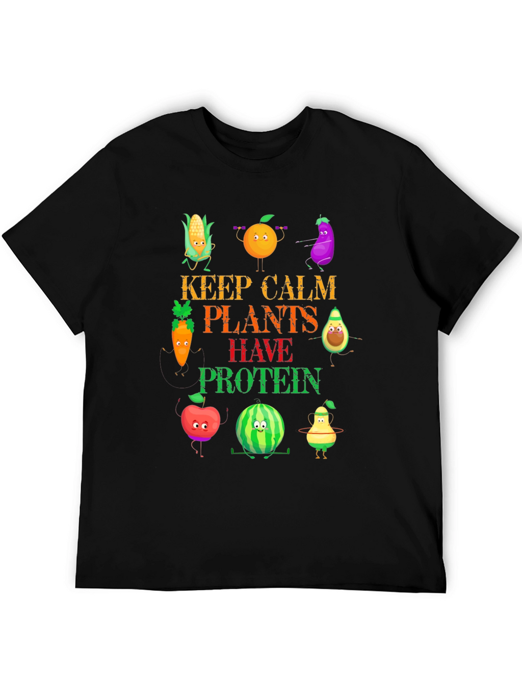 Vegan Protein T-Shirt - Keep Calm Plants Have Protein