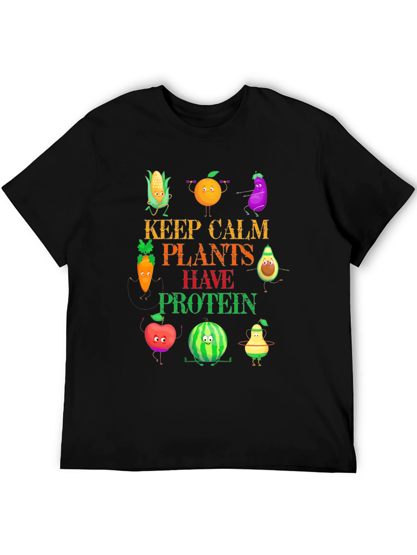 Vegan Protein T-Shirt - Keep Calm Plants Have Protein