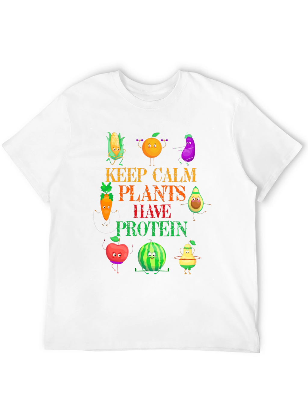 Vegan Protein T-Shirt - Keep Calm Plants Have Protein