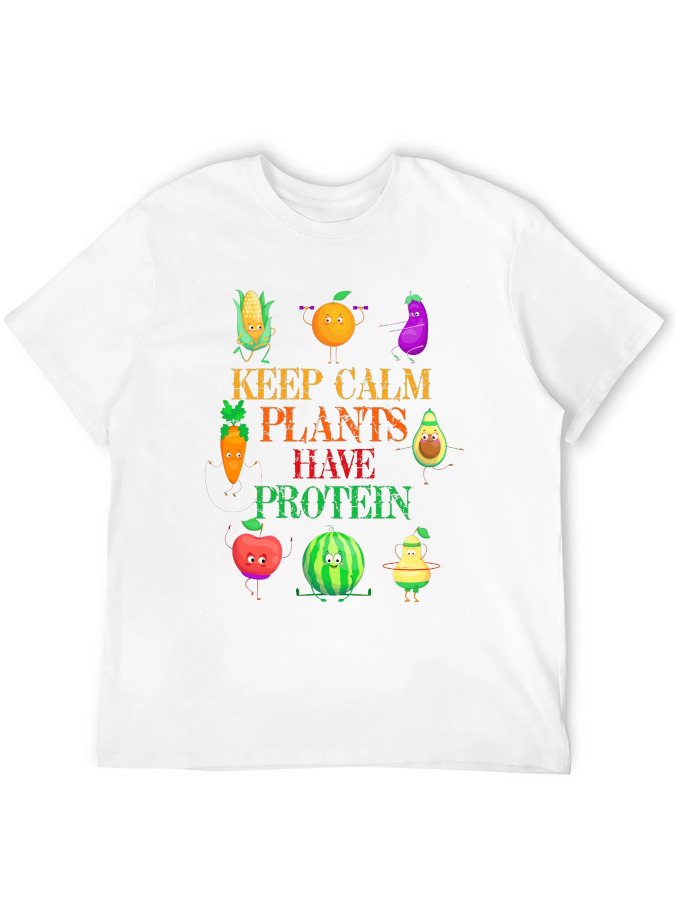 Vegan Protein T-Shirt - Keep Calm Plants Have Protein