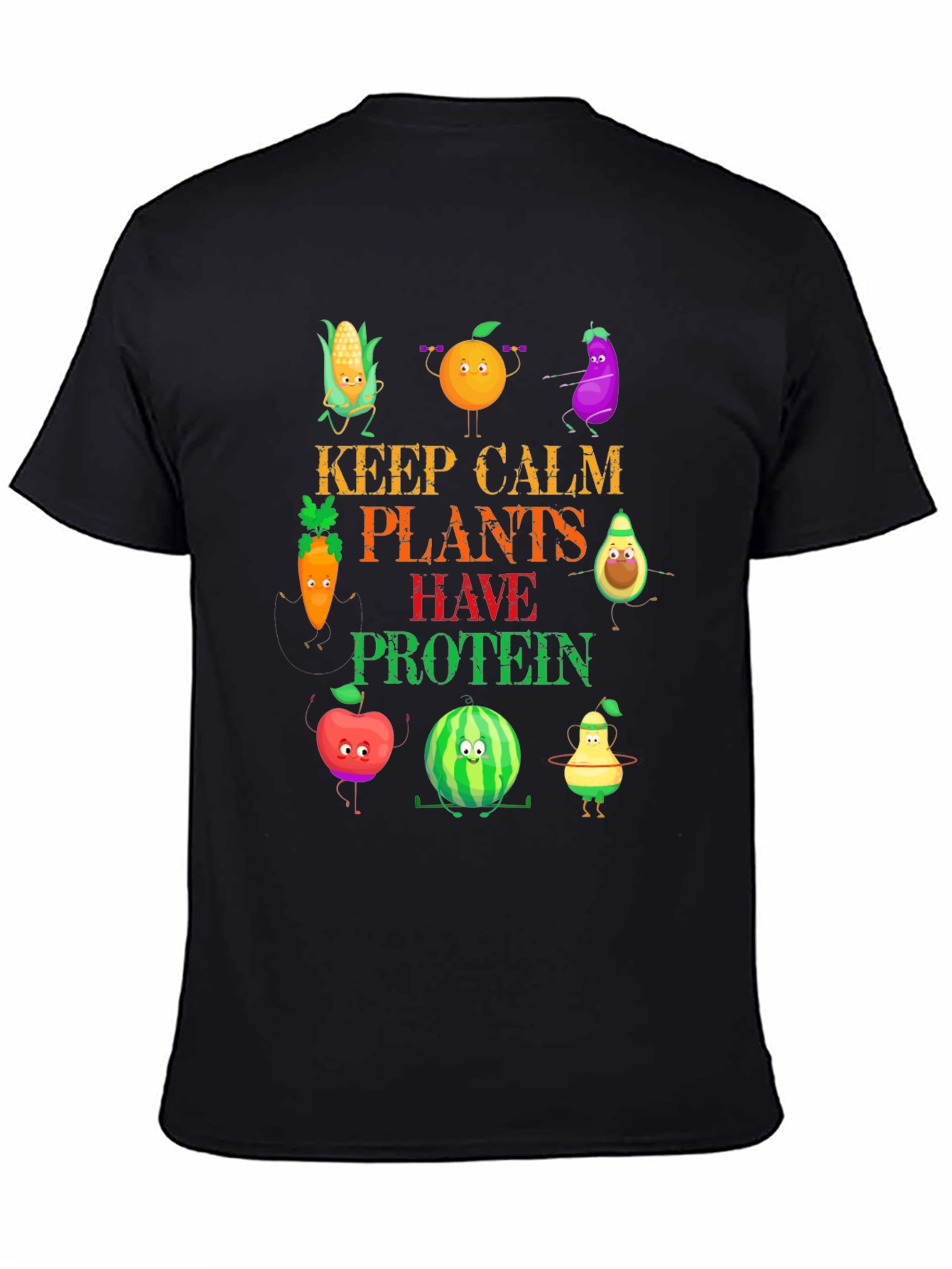 Vegan Protein T-Shirt - Keep Calm Plants Have Protein