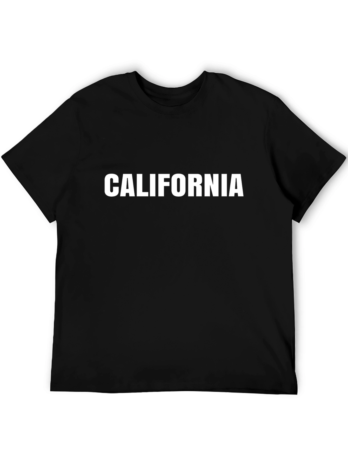 California T-Shirt Black Cotton Blend Mens
