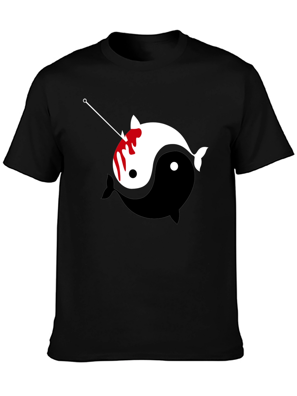 Yin Yang Narwhal Graphic Tee
