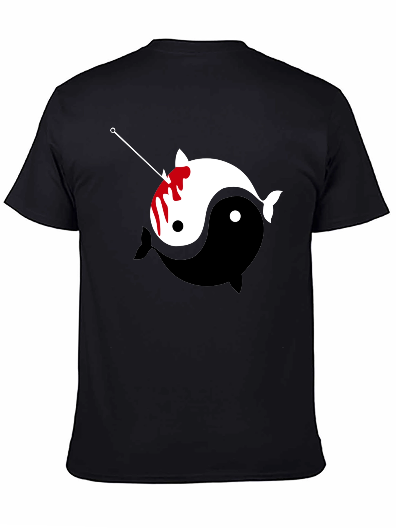 Yin Yang Narwhal Graphic Tee