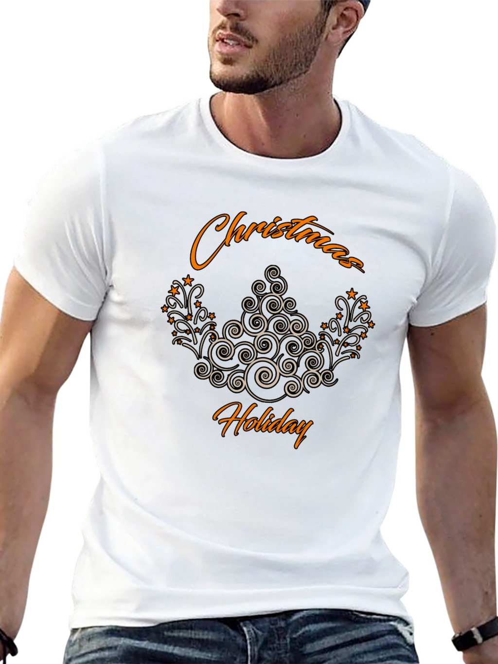Christmas Holiday Black T-Shirt