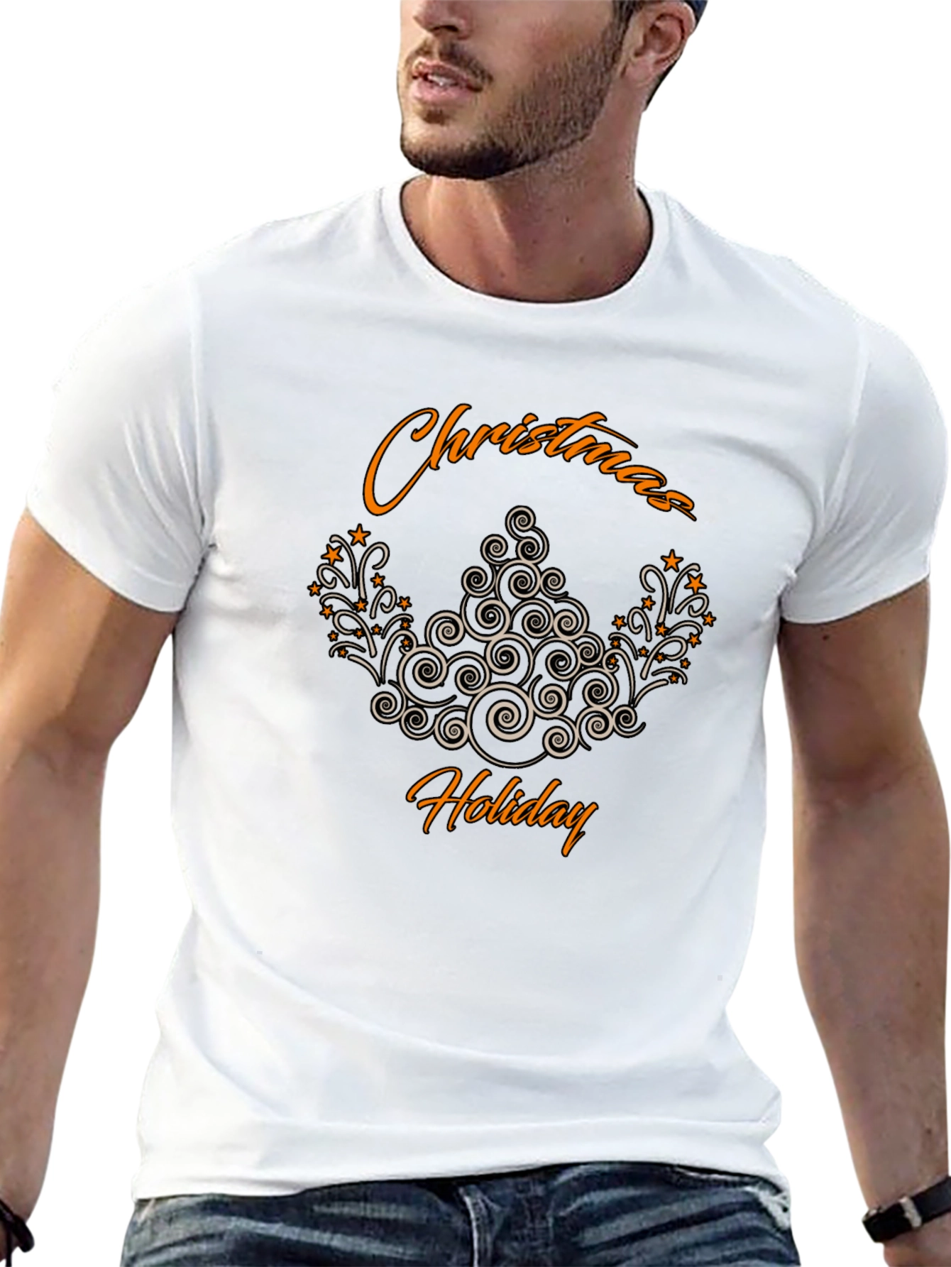 Christmas Holiday Black T-Shirt