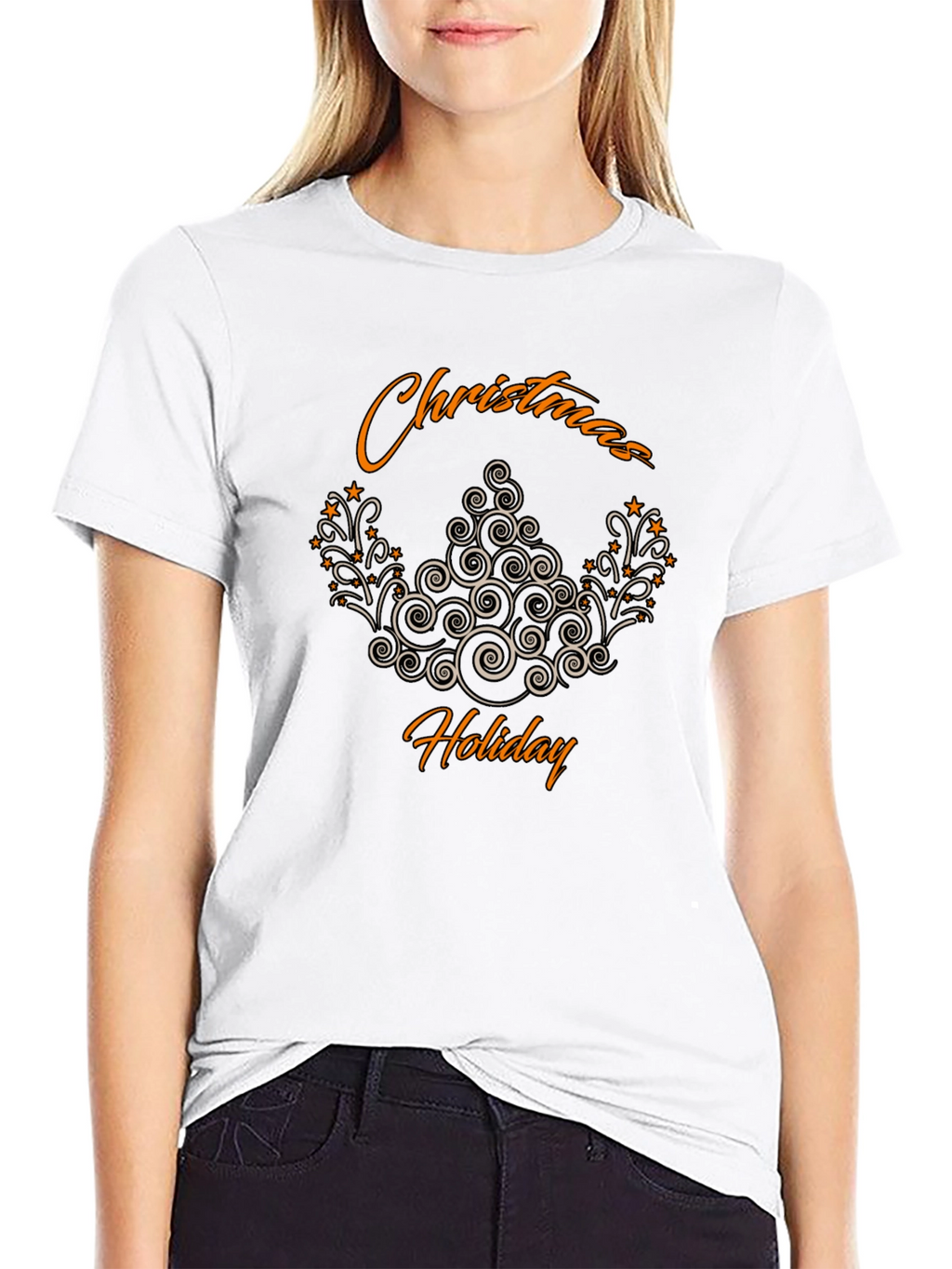Christmas Holiday Black T-Shirt