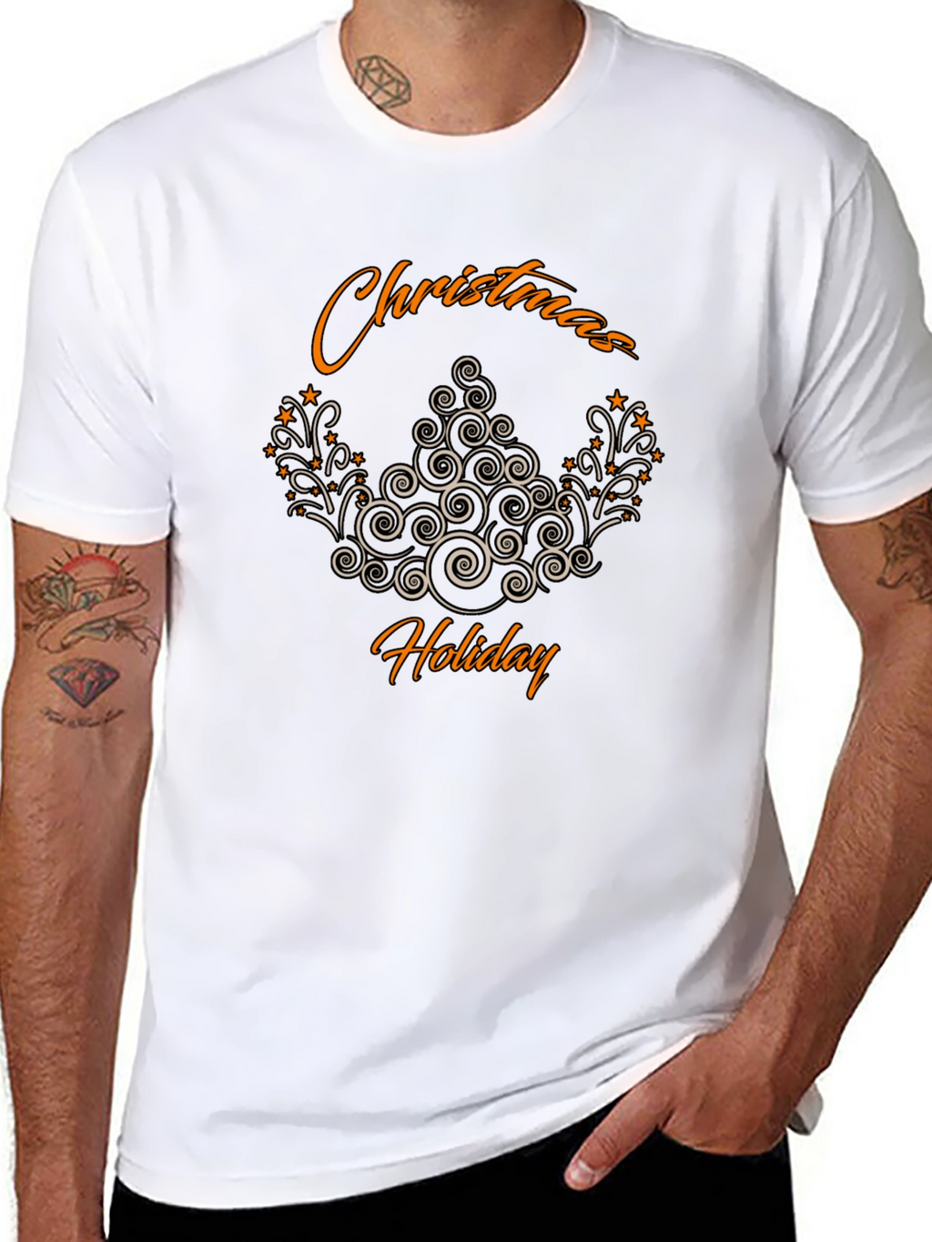 Christmas Holiday Black T-Shirt