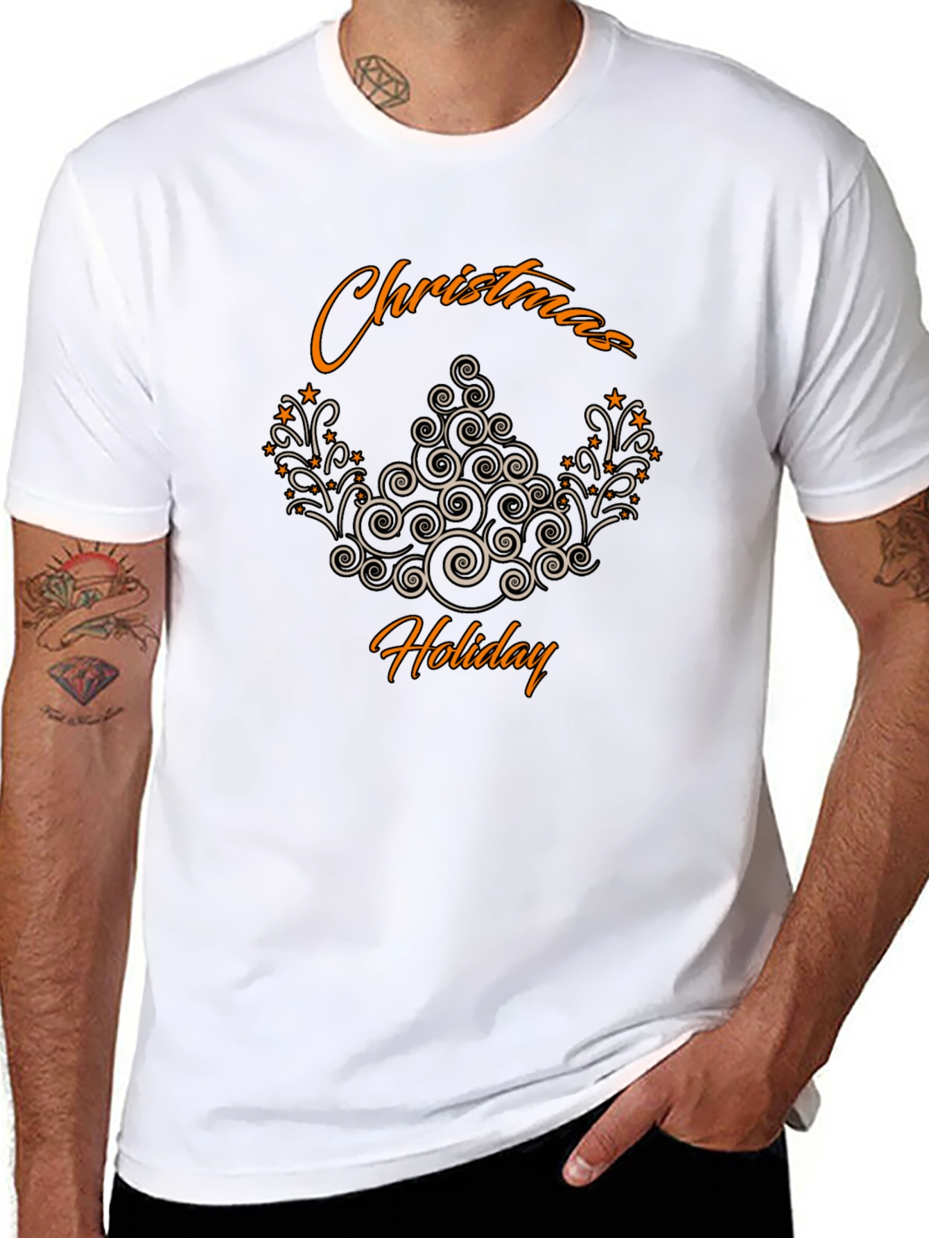 Christmas Holiday Black T-Shirt