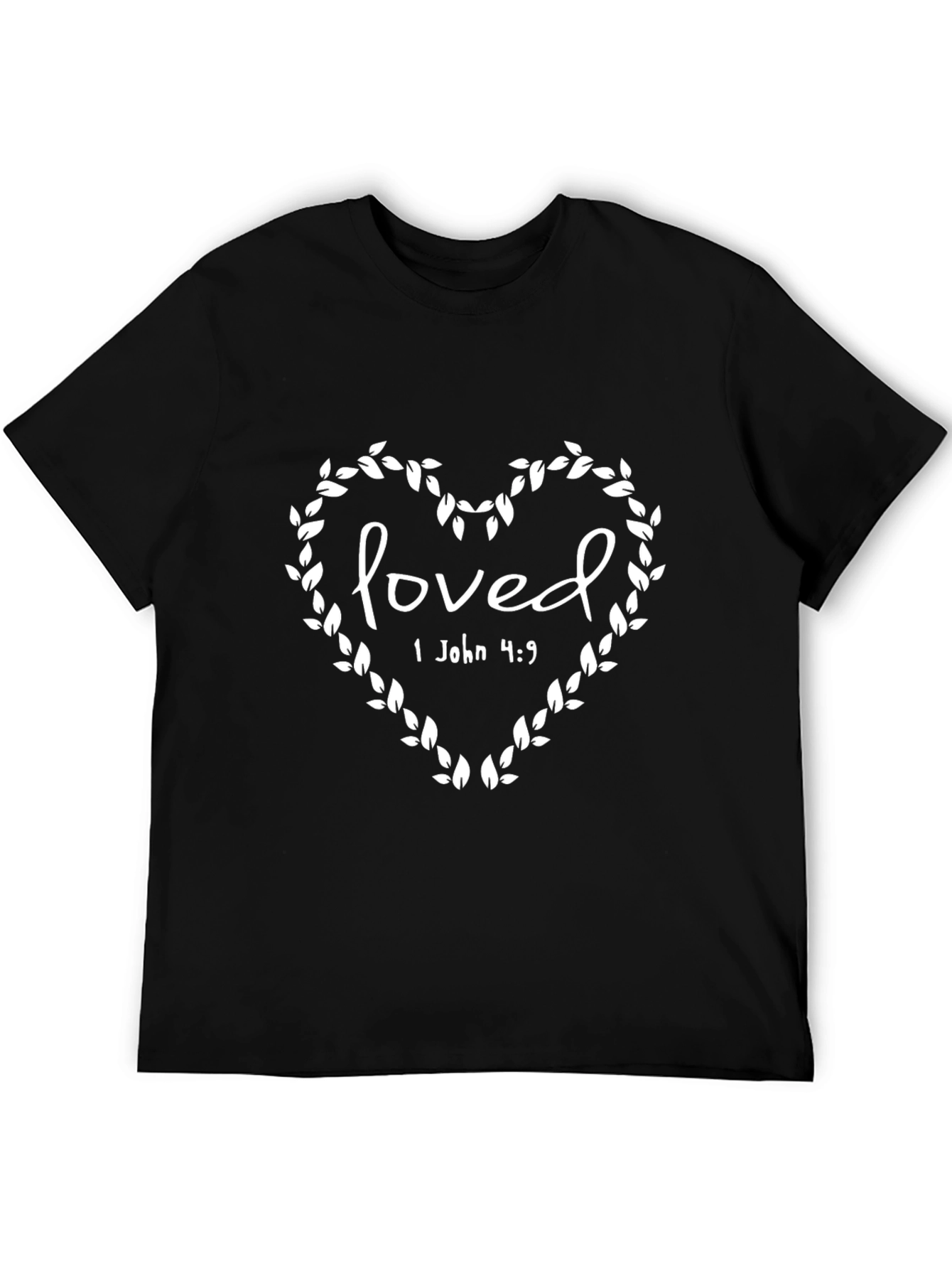 Loved Heart Vine T-Shirt - 1 John 4:9 Religious Tee