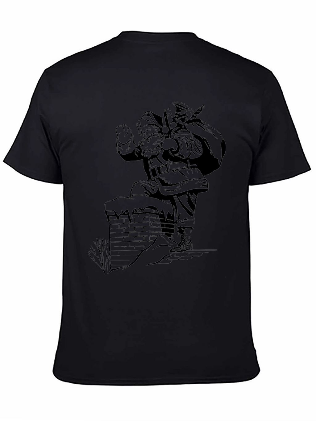 Santa Claus T-Shirt - Chimney Design