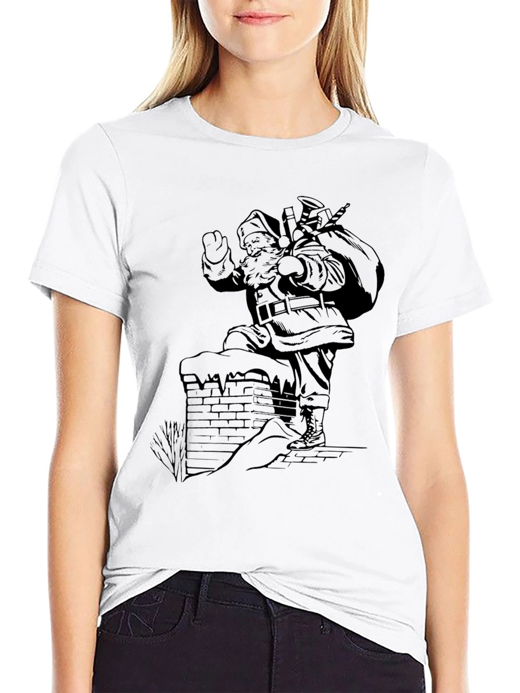 Santa Claus T-Shirt - Chimney Design