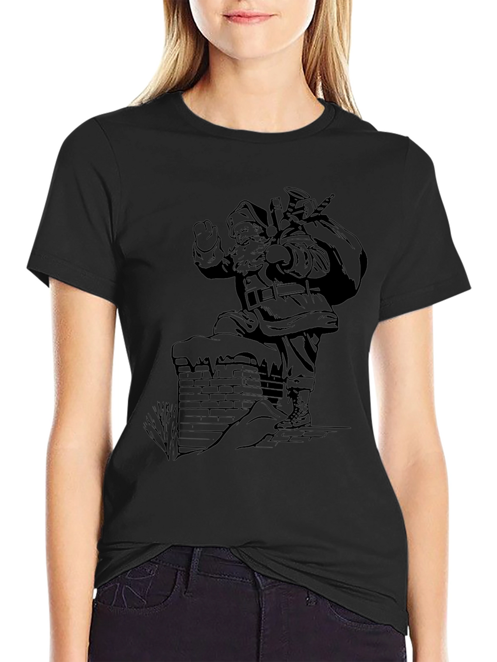 Santa Claus T-Shirt - Chimney Design