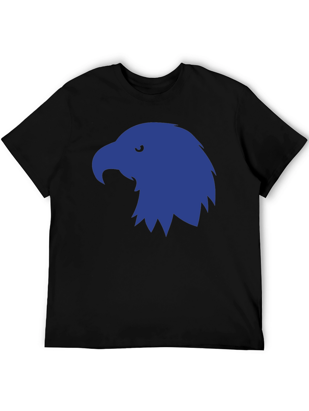 Mens Black T-Shirt with Blue Eagle Graphic