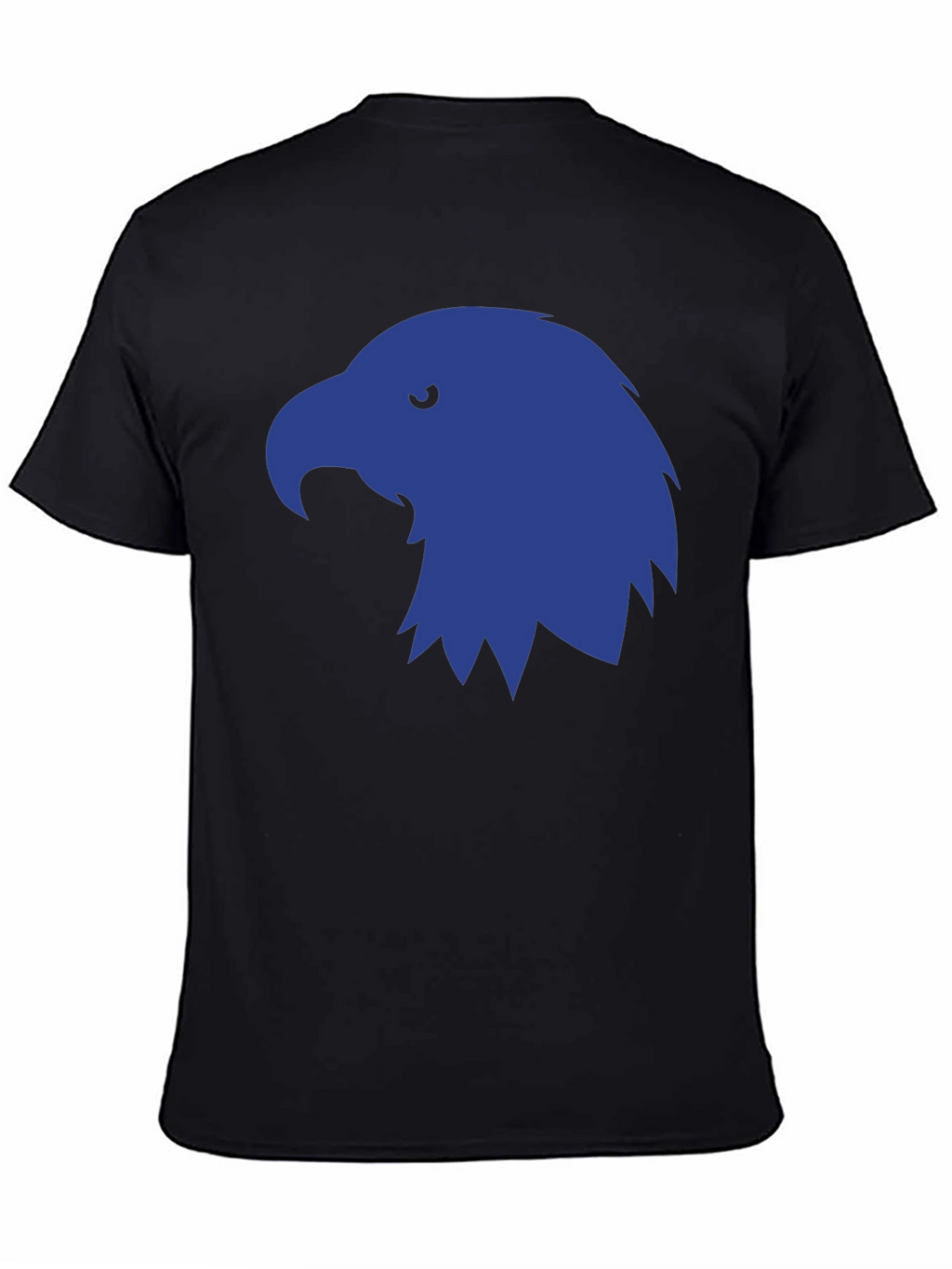Mens Black T-Shirt with Blue Eagle Graphic