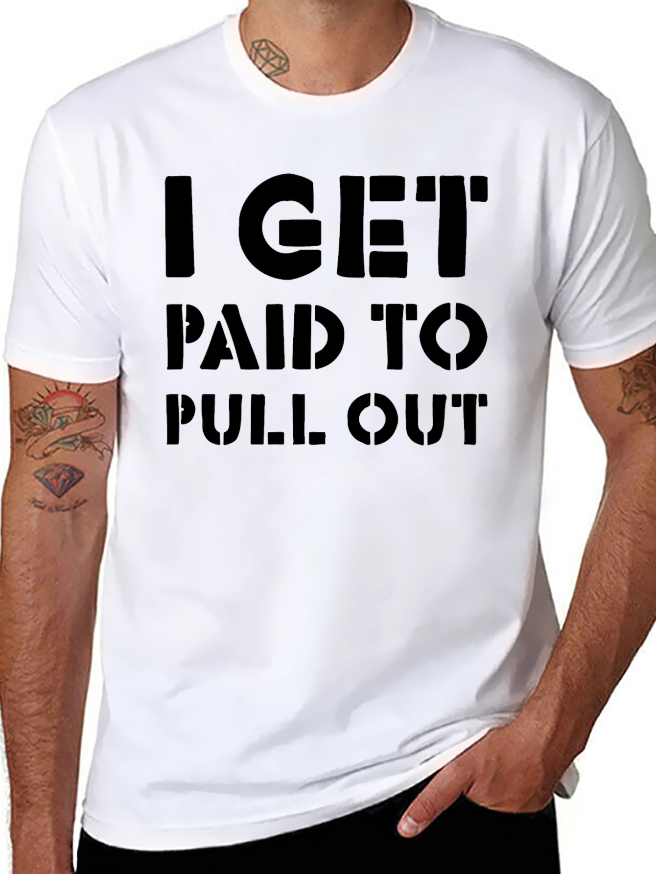 I Get Paid to Pull Out Funny Graphic Tee