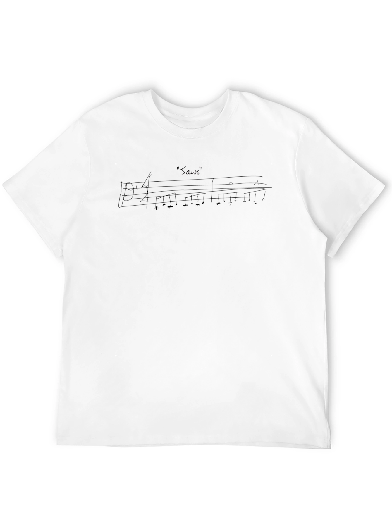 Music Sheet Black T-Shirt