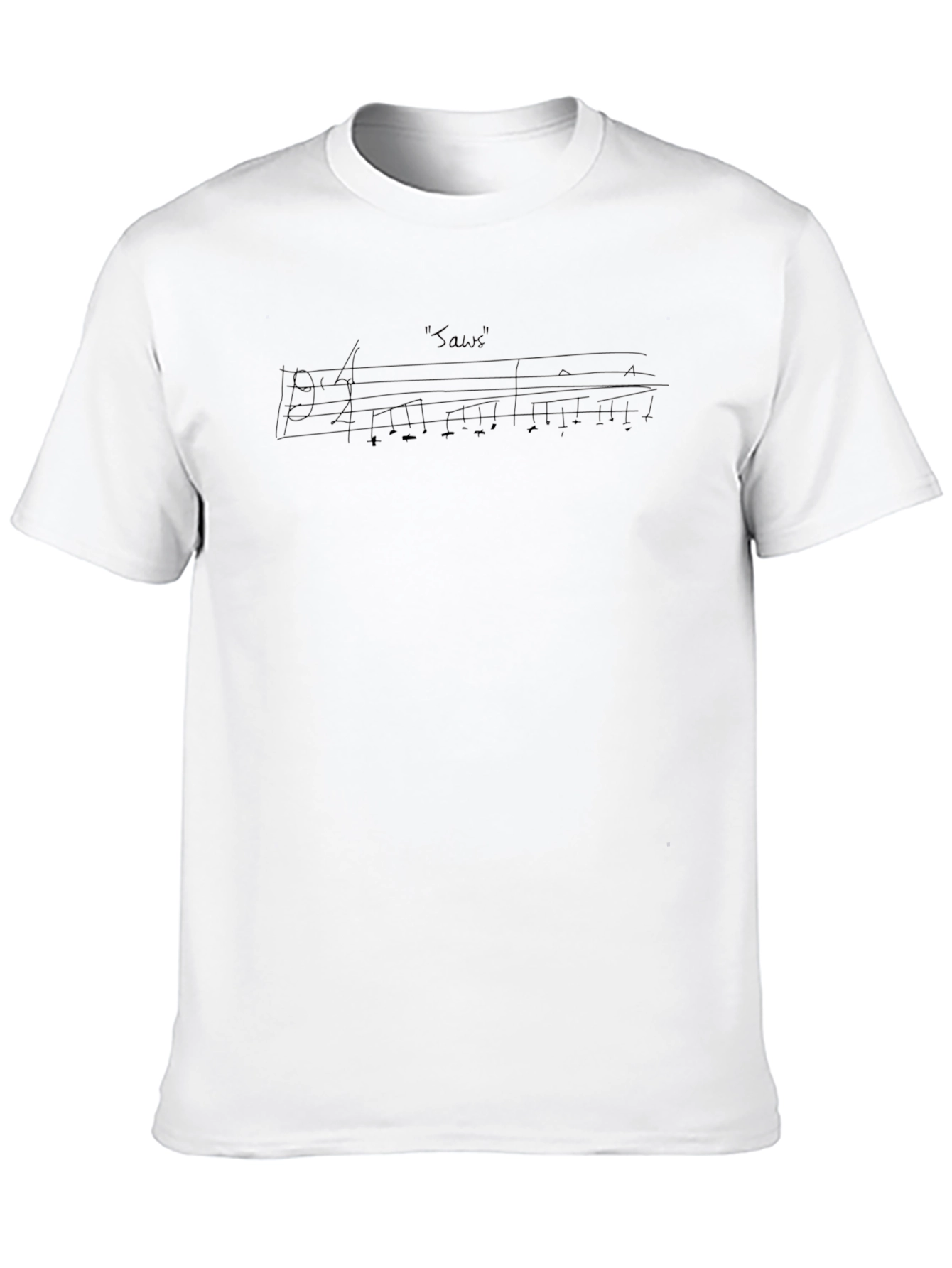 Music Sheet Black T-Shirt