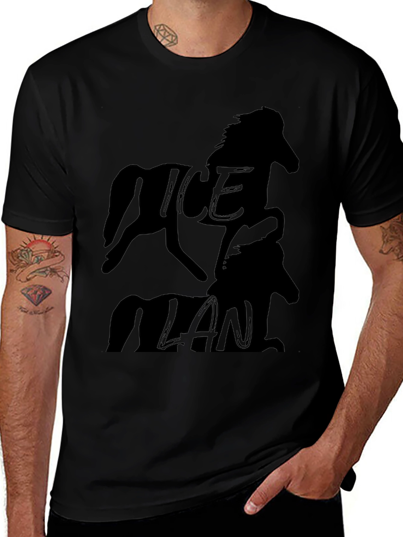 Ice Man Black Graphic Tee