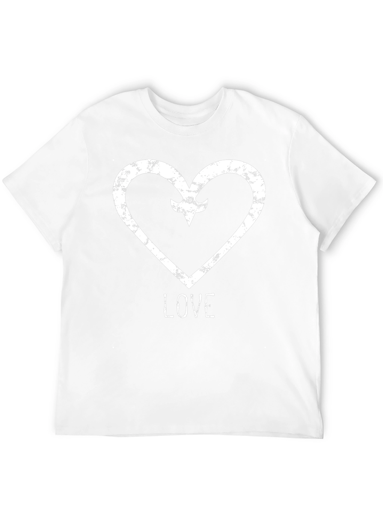 Distressed Heart & Arrow LOVE Graphic T-Shirt - Black