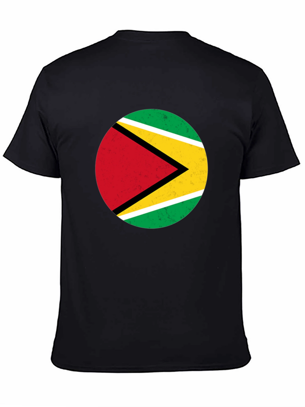 Guyana Flag Graphic Black T-Shirt